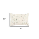 Ivory Glam Snowlfake Trio Lumbar Decorative Throw Pillow