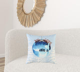 Blue Winter Wonderland Ornament Decorative Throw Pillow