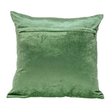 Beige and Green Lattice Velvet Throw Pillow