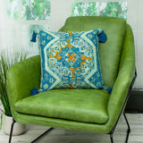 Multicolor Jacquard Woven Throw Pillow