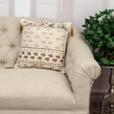 Gold and Bronze Embroidered Decorative Throw Pillow