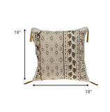 Gold and Bronze Embroidered Decorative Throw Pillow