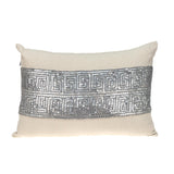 Glam Beige with Silver Sequins Lumbar Throw Pillow