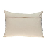 Glam Beige with Silver Sequins Lumbar Throw Pillow