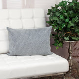 Shimmering Silver Beaded Luxury Throw Pillow