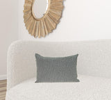 Shimmering Silver Beaded Luxury Throw Pillow