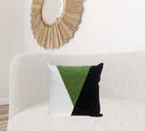 Multicolor Green Highlight Soft Touch Throw Pillow