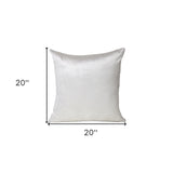 Classic 20" Solid Color White Soft Touch Throw Pillow