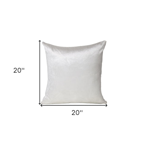 Classic 20" Solid Color White Soft Touch Throw Pillow