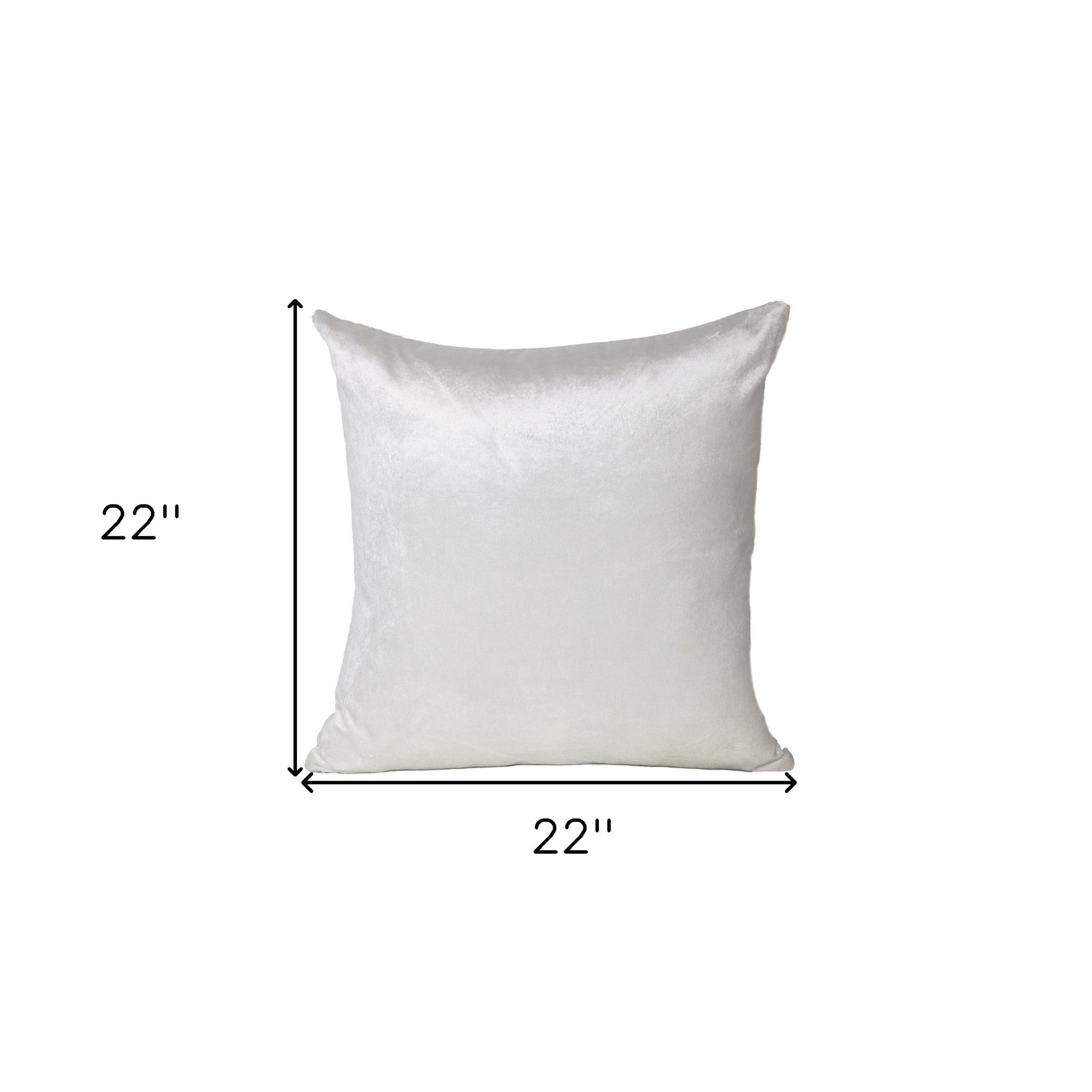 Classic 22" Solid Color White Soft Touch Throw Pillow