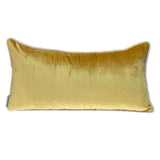 Reversible Gold and Brown Lumbar Velvet Throw Pillow