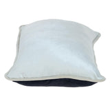 Reversible Black and White Lumbar Velvet Throw Pillow