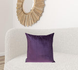 Purple and Dark Gray Dual Solid Color Reversible Throw Pillow