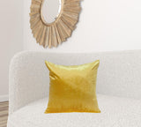 Yellow and Gray Dual Solid Color Reversible Throw Pillow