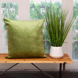 Green and Teal Dual Solid Color Reversible Throw Pillow