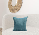 Green and Teal Dual Solid Color Reversible Throw Pillow