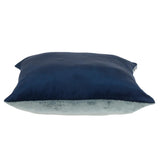 Navy and Gray Dual Solid Color Reversible Throw Pillow