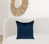 Navy and Gray Dual Solid Color Reversible Throw Pillow