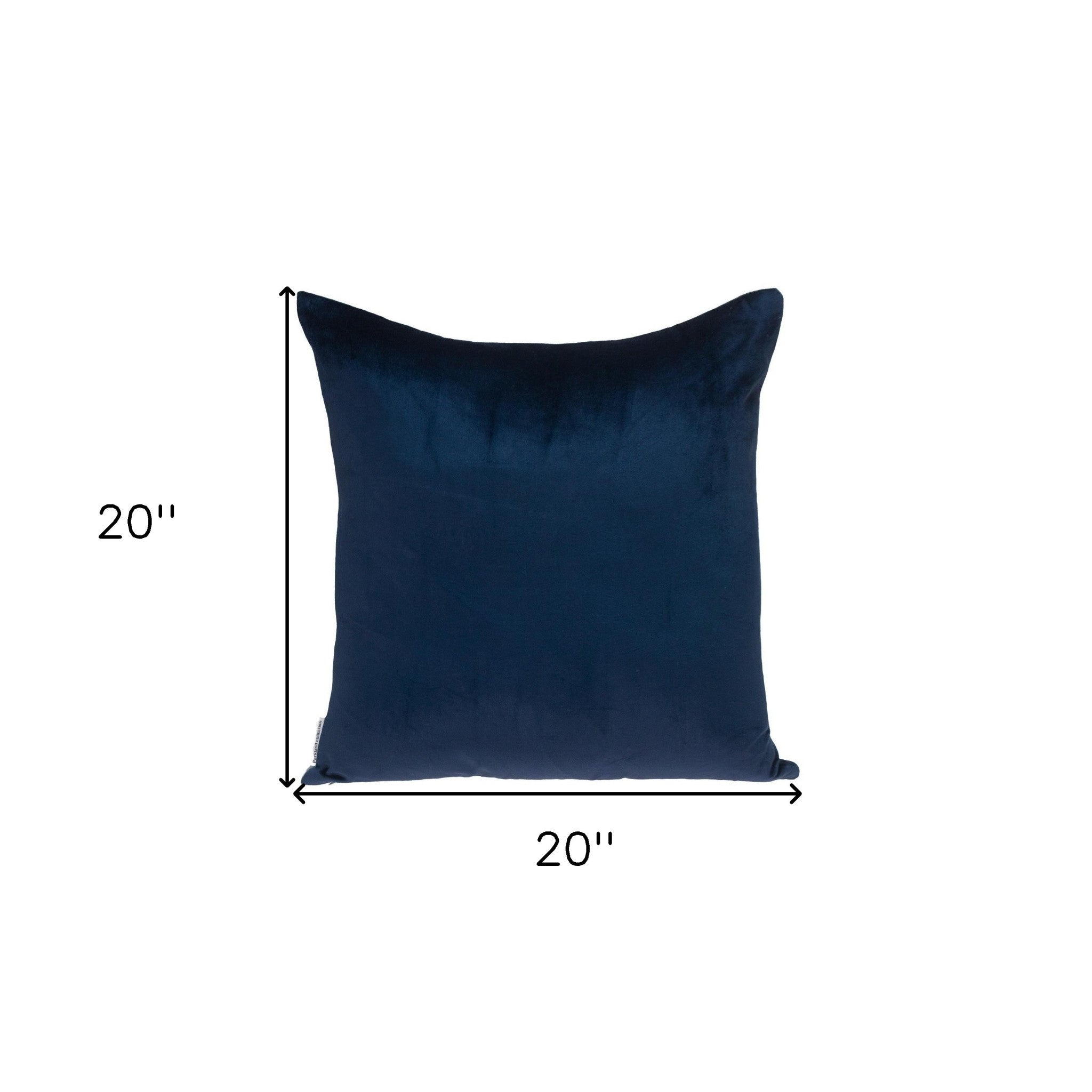 Navy and Gray Dual Solid Color Reversible Throw Pillow