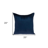 Navy and Gray Dual Solid Color Reversible Throw Pillow