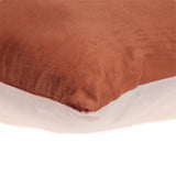 Brown and Pink Dual Solid Color Reversible Throw Pillow