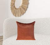 Brown and Pink Dual Solid Color Reversible Throw Pillow