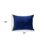 Navy Blue Lumbar Tufted Throw Pillow