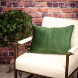 Green Lumbar Tufted Throw Pillow