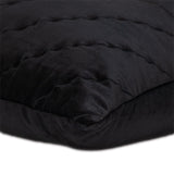 Quilted Velvet Arrows Black Decorative Throw Pillow