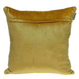 Quilted Yellow Velvet Throw Pillow