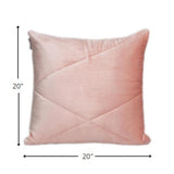 Quilted Pink Velvet Throw Pillow