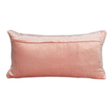 Quilted Pink Velvet Lumbar Throw Pillow