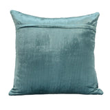 Quilted Teal Velvet Throw Pillow