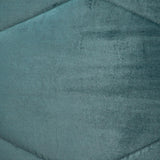 Quilted Teal Velvet Throw Pillow