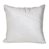 Quilted White Velvet Throw Pillow