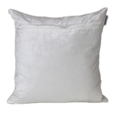 Quilted White Velvet Throw Pillow