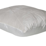 Quilted White Velvet Throw Pillow