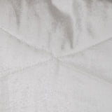 Quilted White Velvet Throw Pillow