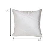 Quilted White Velvet Throw Pillow