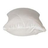 Quilted White Velvet Lumbar Throw Pillow