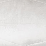 Quilted White Velvet Lumbar Throw Pillow