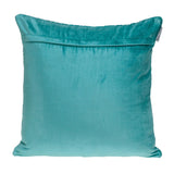 Aqua Quilted Velvet Geo Decorative Throw Pillow