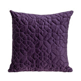 Purple Quilted Velvet Geo Decorative Throw Pillow