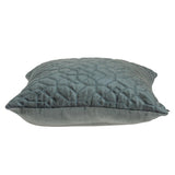 Charcoal Quilted Velvet Geo Decorative Throw Pillow