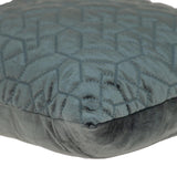 Charcoal Quilted Velvet Geo Decorative Throw Pillow