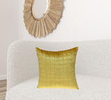 Yellow Quilted Decorative Throw Pillow