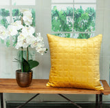 Yellow Quilted Decorative Throw Pillow