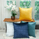 Yellow Quilted Decorative Throw Pillow