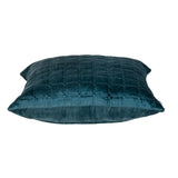 Teal Quilted Decorative Throw Pillow