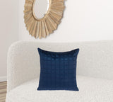 Navy Blue Quilted Decorative Throw Pillow